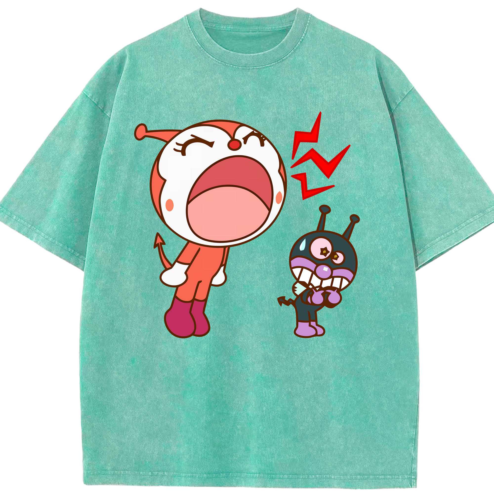 （画像用） アンパンマン Anpanman 綿100% ヴィンテージ風 半袖Tシャツ（フロントプリント）